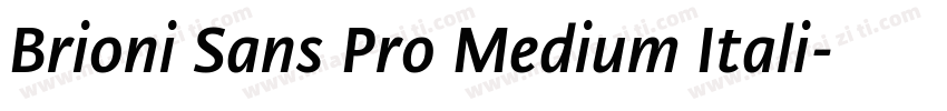 Brioni Sans Pro Medium Itali字体转换